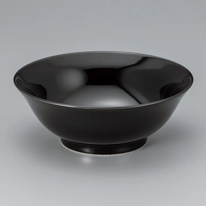 黒釉6.3ラーメン丼(多用丼 中サイズ)|食器通販の陶磁庵
