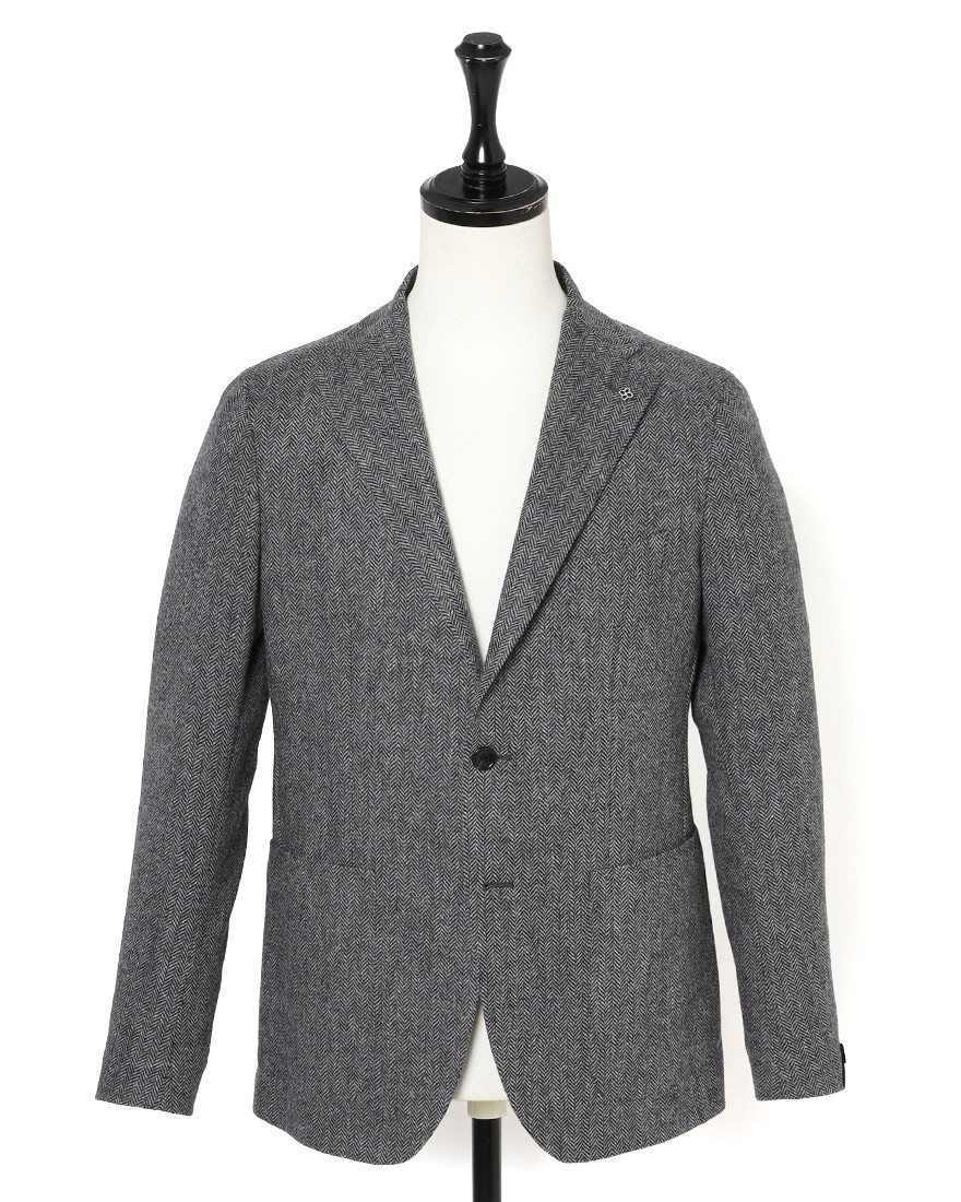 ウールブレンド ヘリンボーンジャケット【MONTECARLO/モンテカルロ