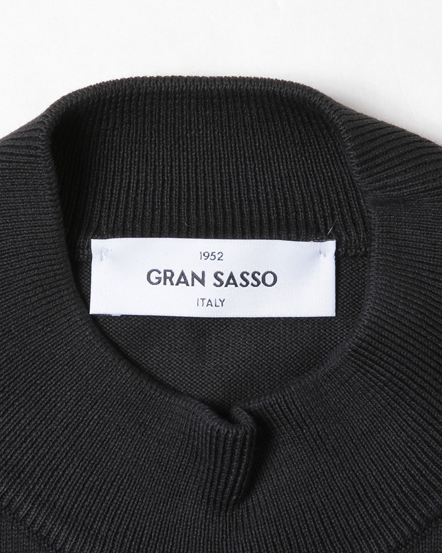 12Gソフトコットン モックネックニット｜GRAN SASSO（グランサッソ