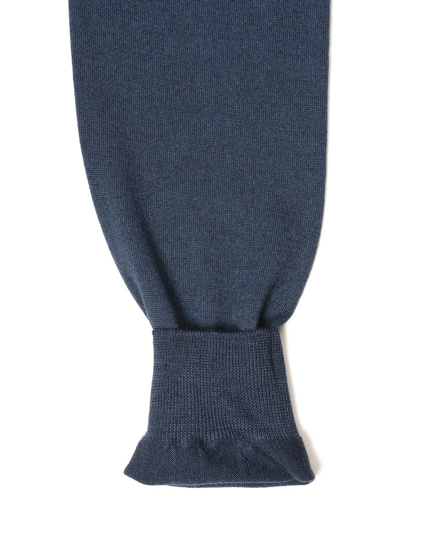 12Gガーメントダイ メリノウール モックネックニット｜GRAN SASSO