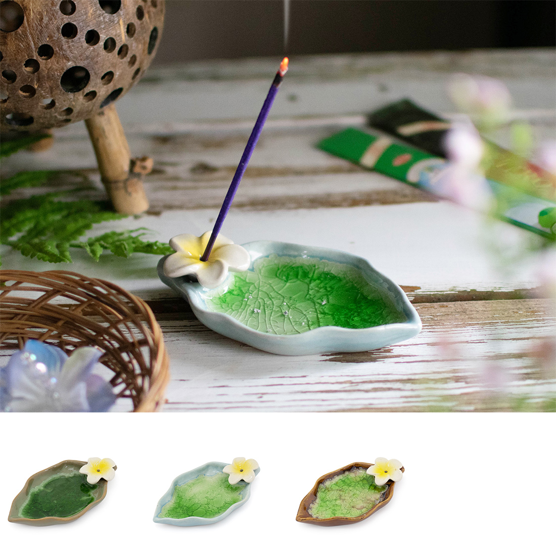 香立て セラミック プルメリアリーフ | トモ・コーポレーション｜世界