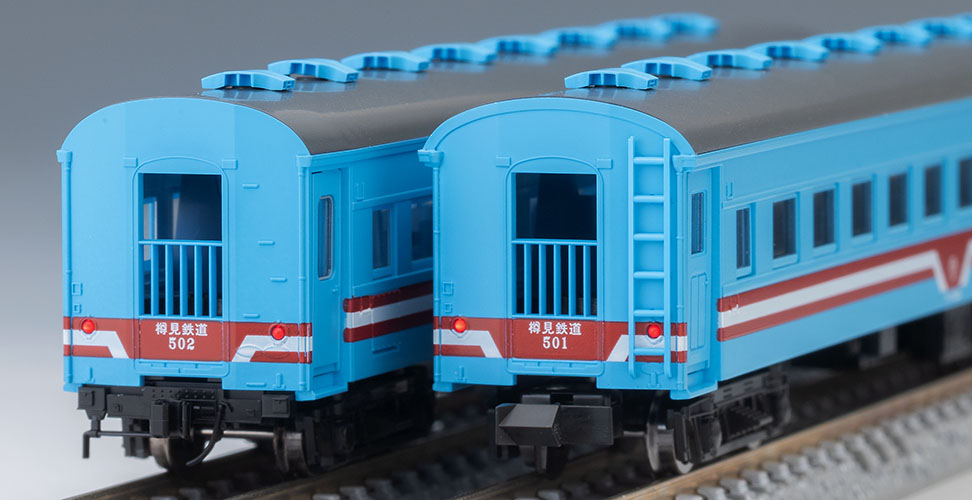 樽見鉄道 客車列車（TDE10-3・オハフ500形・樽見鉄道色）セット｜製品