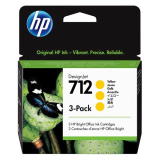 HP 712 純正インク シアン 3個パック 29mL | - トナーマート