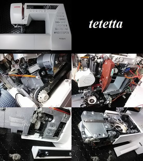 ジャノメ｜PE860（808型）｜ミシン修理｜分解メンテナンス | tetetta