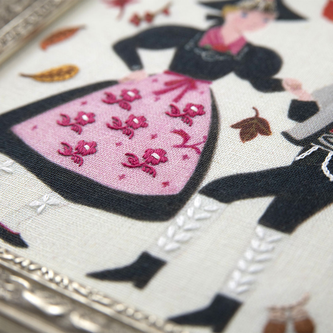 柏木リエさん×bitteさん 民族衣装の刺繍フレーム「オーストリア