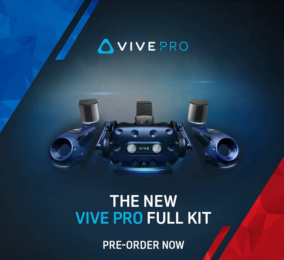 HTC Announces the VIVE Pro Full Kit - Steam VR 2.0 Base Stations