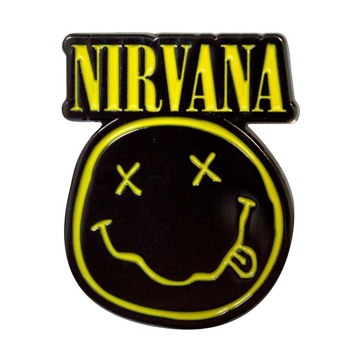 Nirvana メタルピンバッジ ニルヴァーナ Logo & Face - バンドTシャツ