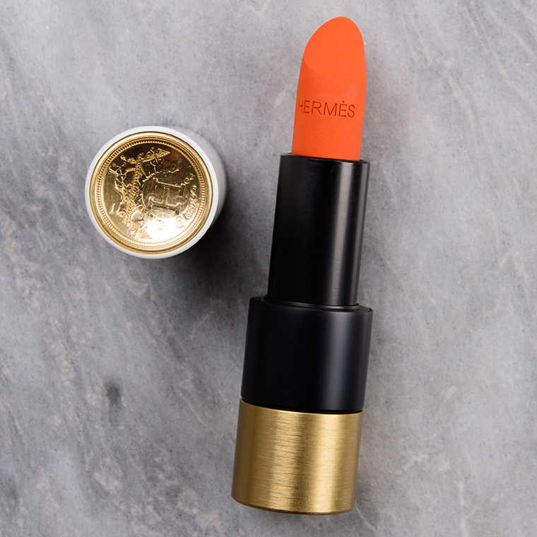 Hermes Orange Boite (33) Rouge Matte Lipstick Review & Swatches