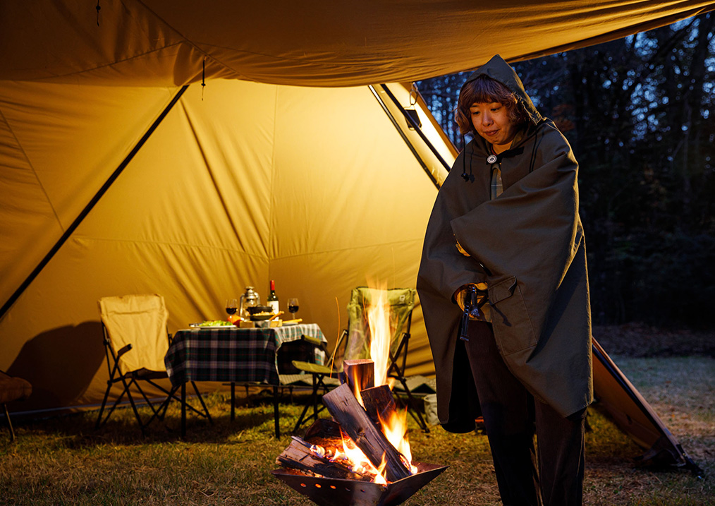 焚火 ブランケット ”スーパーマント”｜TAKIBI｜PRODUCTS｜tent-Mark