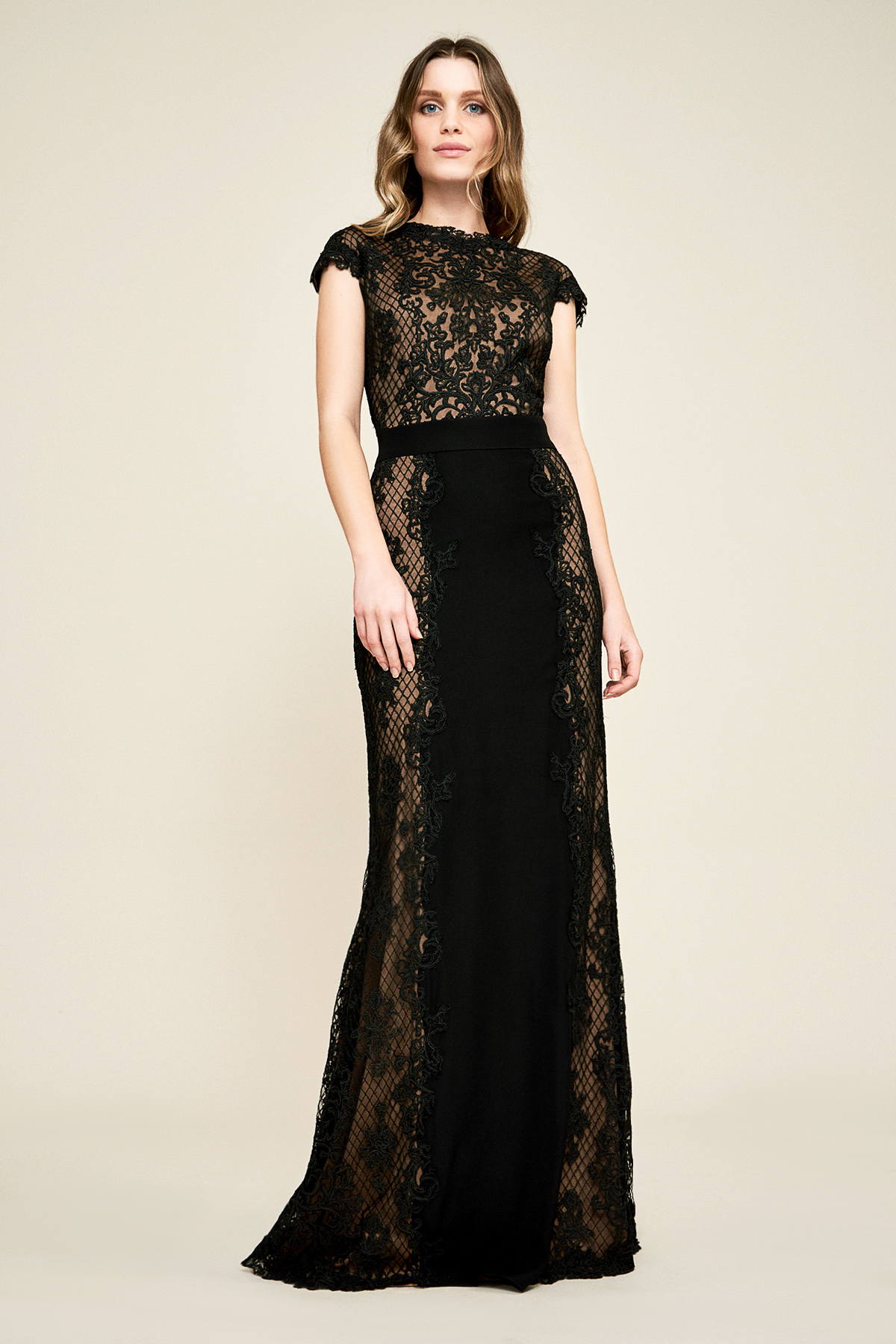 Alexandra Embroidered Lace Gown | Tadashi Shoji