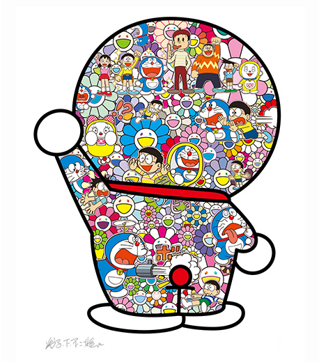 藤子・F・不二雄先生とドラえもんがお花畑に居るMr. Fujiko F. Fujio