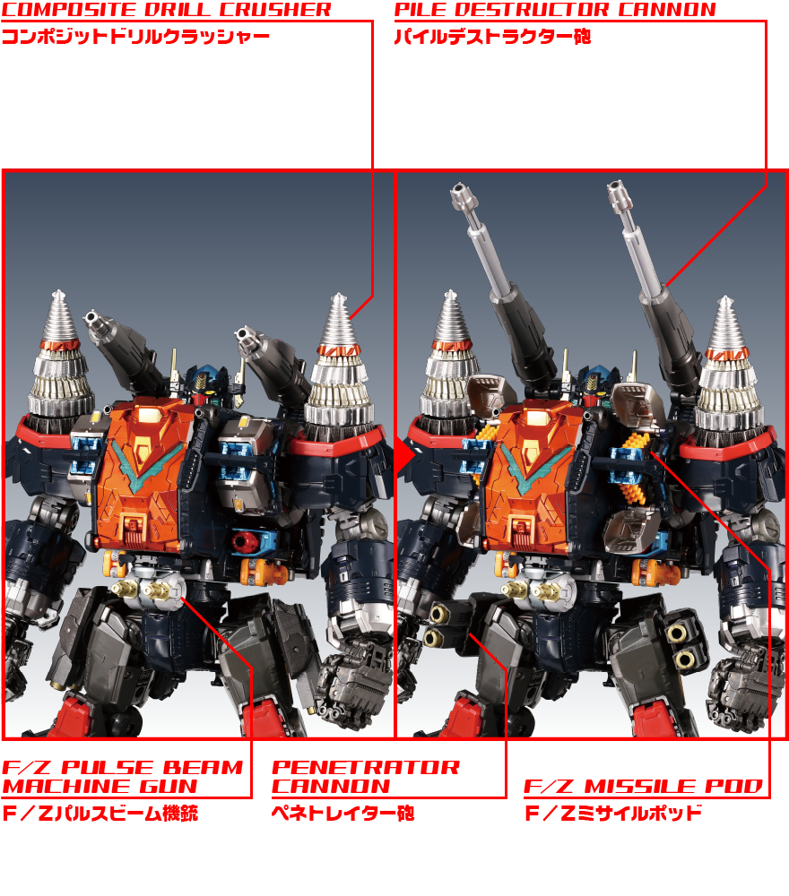 【開封品】ダイアクロン ビッグパワードGV＜ヴァースキャリバー＞ DA-80 ビッグパワードGV<ヴァースキャリバー>｜プロダクト