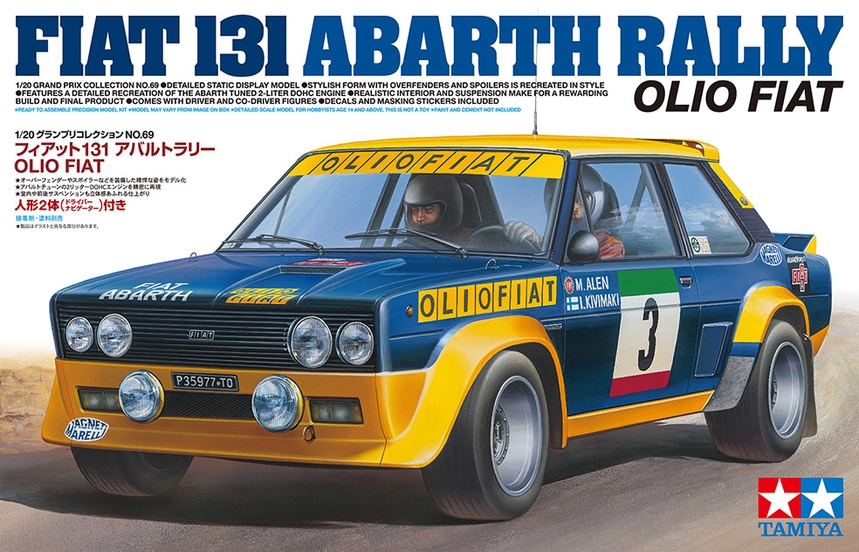 Tamiya 20069 1/20 Scale Fiat 131 Abarth Rally Olio Fiat / Tamiya USA
