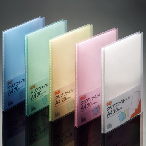 たのめーる】TANOSEE クリアファイル A4タテ 20ポケット 背幅14mm