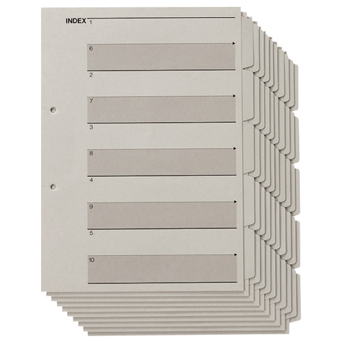 たのめーる】TANOSEE 見出しカード(エコノミータイプ) A4タテ 2穴 5山+