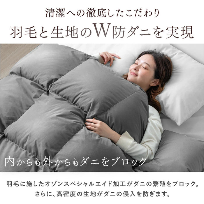 クイーン]羽毛布団 ホワイトダックダウン93％ CILゴールドラベル 36
