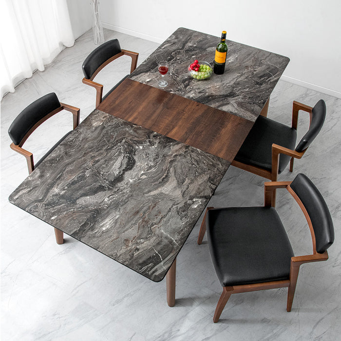 幅160-196］伸長式 ダイニングテーブルセット 5点セット 4人掛け 木製