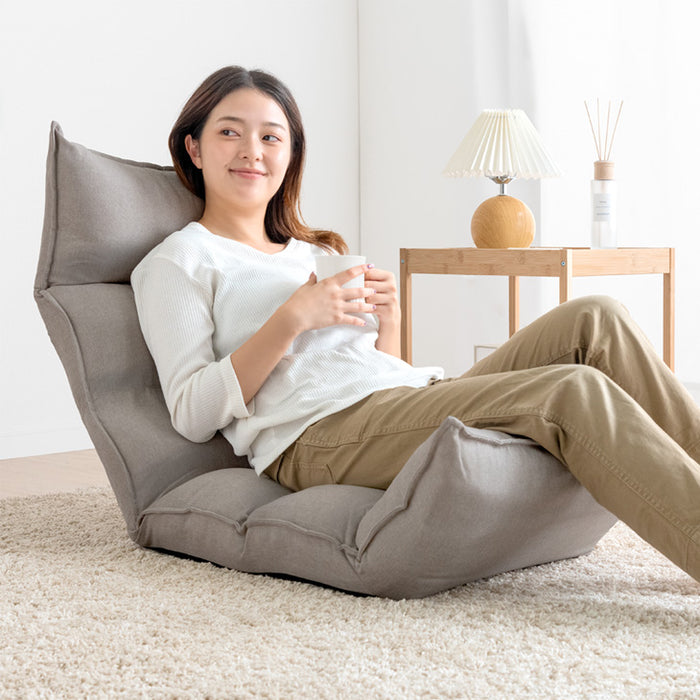 リクライニング座椅子 14段ギア 低反発 コンパクト オールシーズンOK