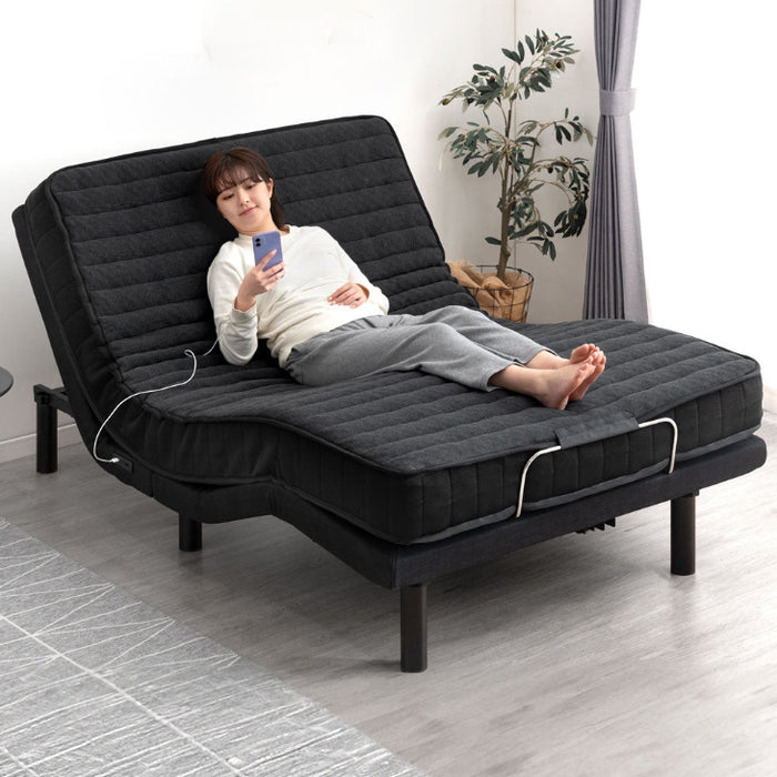 ダブル] スマホで操作OK 電動ベッド 2モーター ポケットコイル