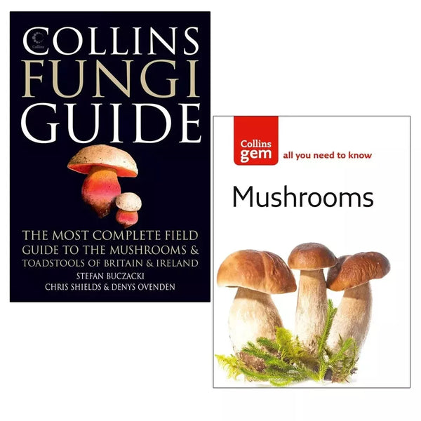Collins Fungi Guide, Mushrooms (Collins Gem) 2 Books Collection