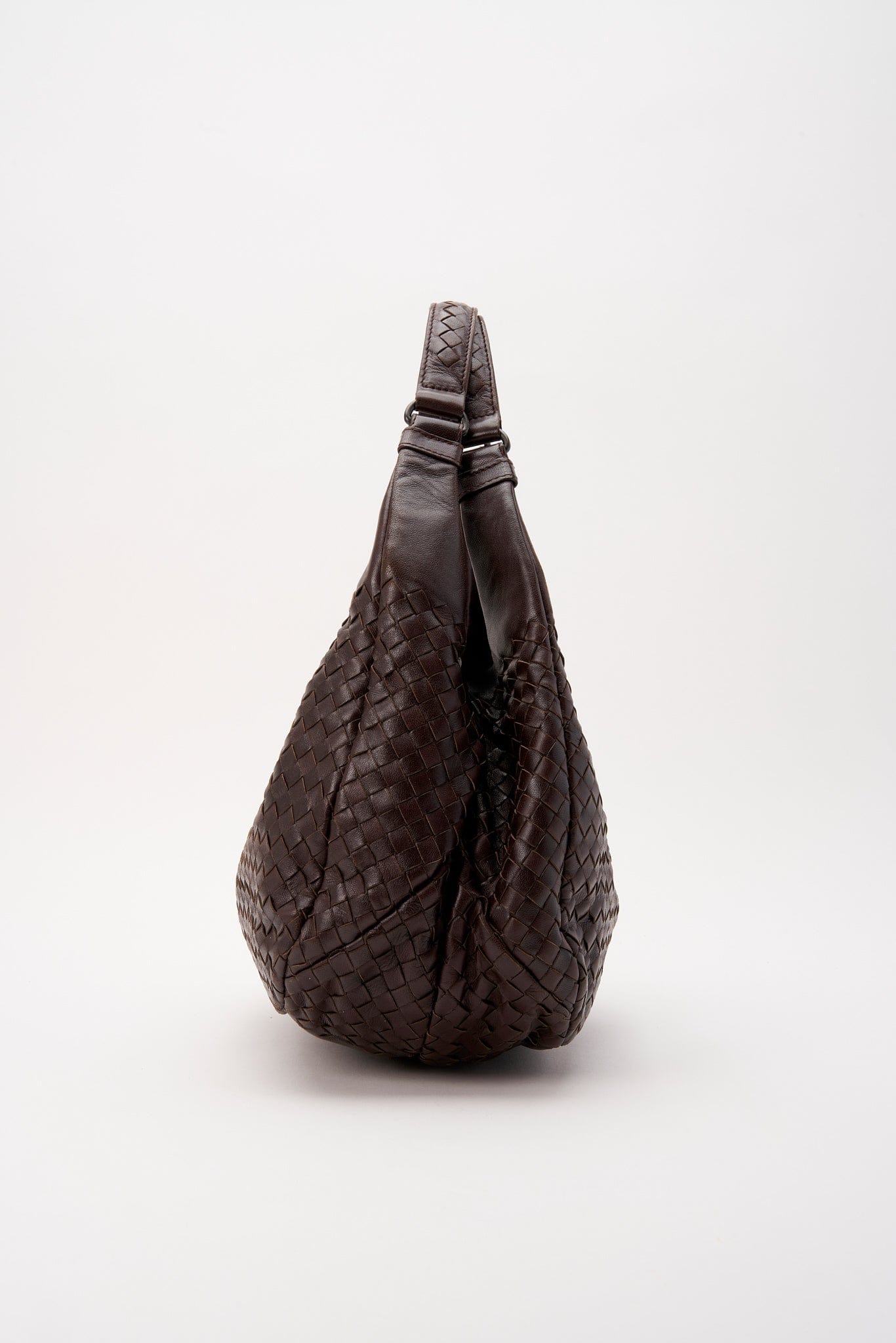 Bottega Veneta Brown Intrecciato Leather Shoulder Bag – The Hosta