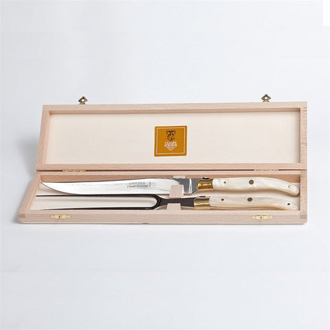 Claude Dozorme Laguiole Carving Set - Flake – The Happy Cook
