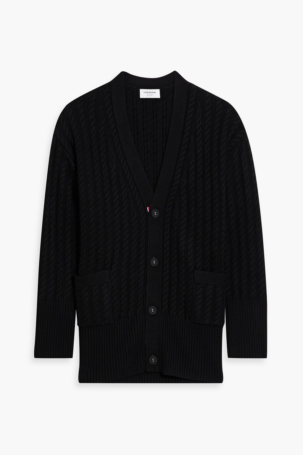 THOM BROWNE Oversized cable-knit cashmere cardigan | THE OUTNET