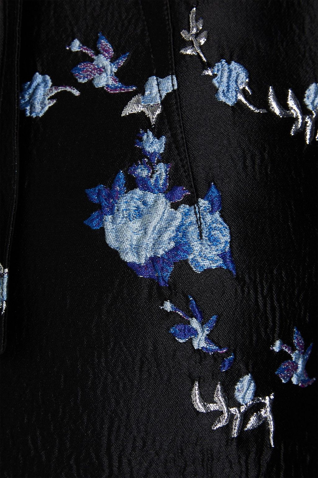 GANNI フローラルジャカード ミニワンピース メタリック | THE OUTNET