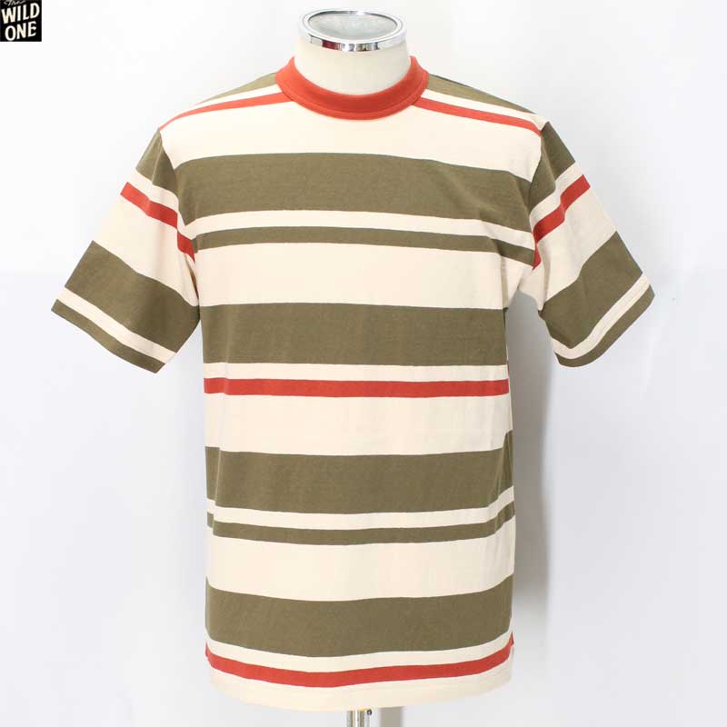 フリーホイーラーズ 【ランダムストライプ（ボーダー）半袖Tシャツ