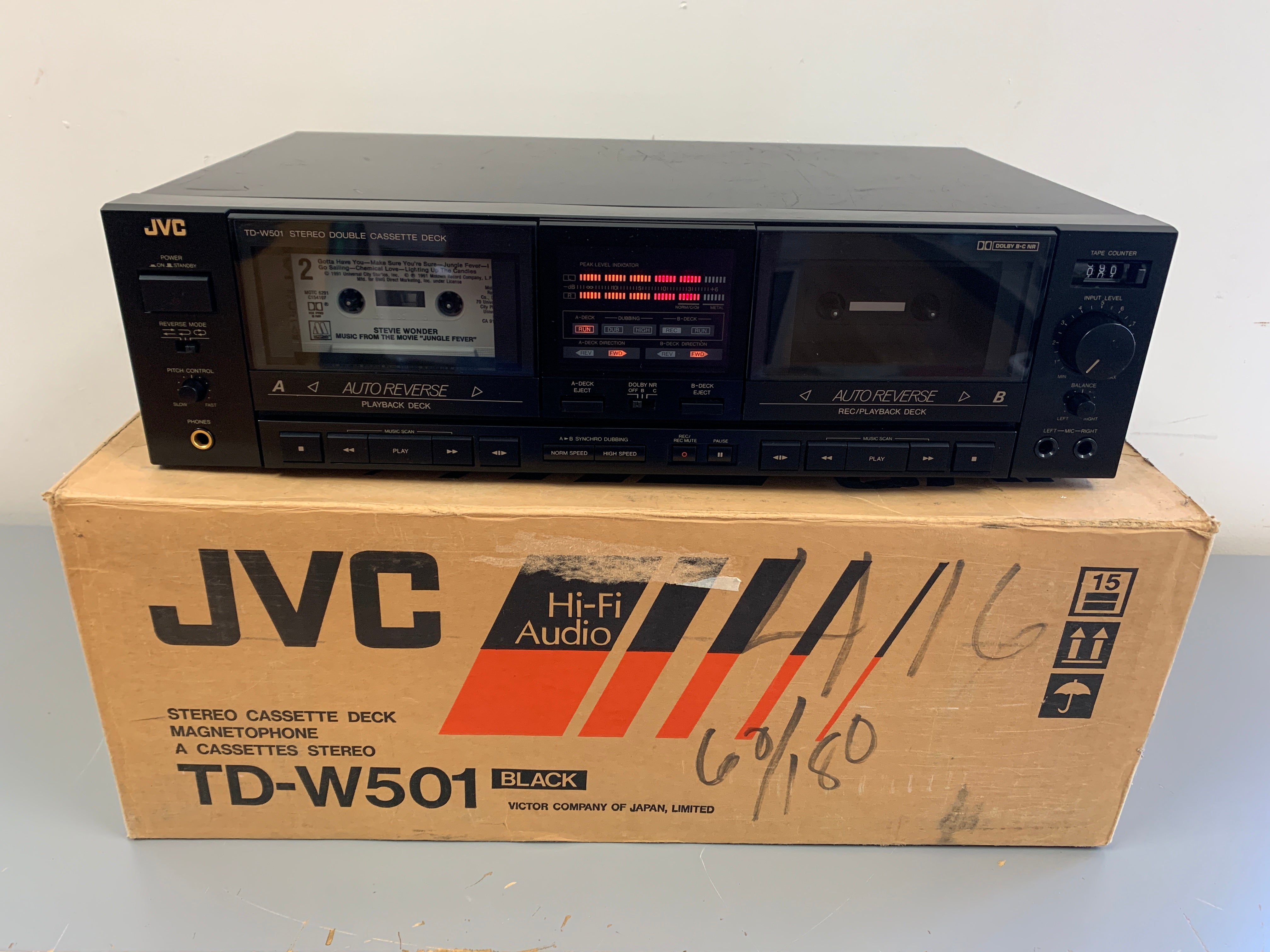 JVC TD-W501 Double Cassette Deck * Original Box – The Turntable Store