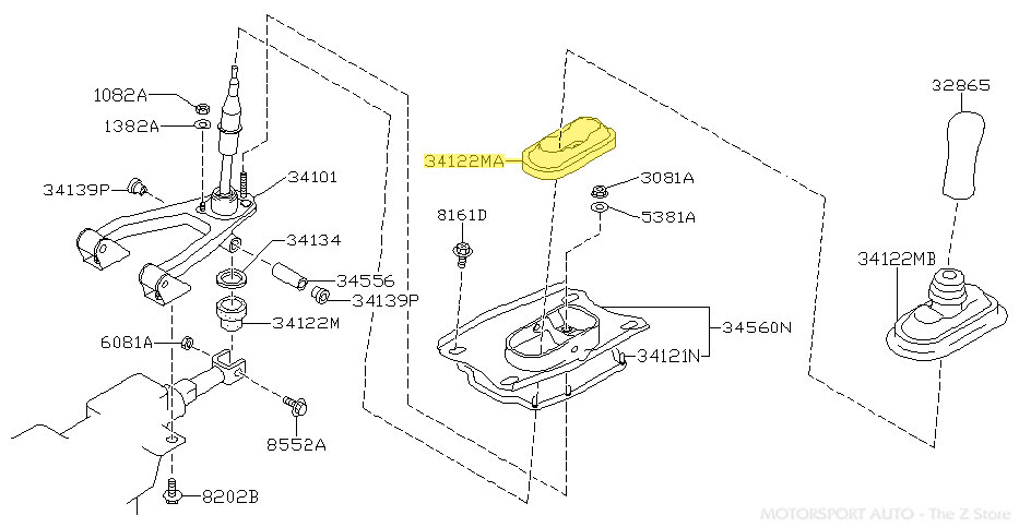 Motorsport Auto - The Z Store - Factory Inner Shift Boot, Lower