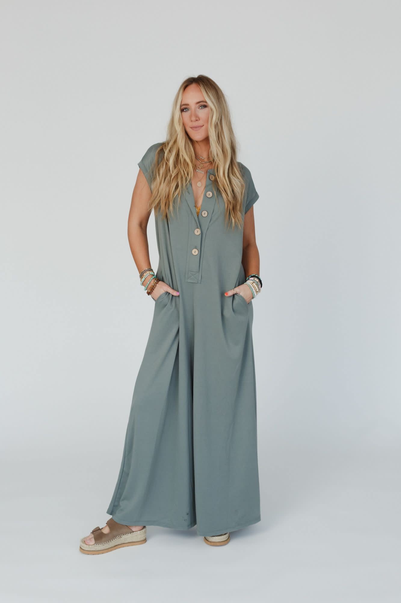 The Nest Davina Wide Leg Jumpsuit — Three Bird Nest
