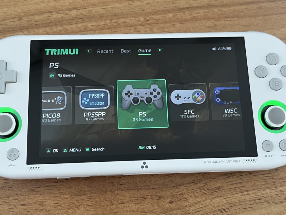 HANHIBR Trimui Smart Pro』レビュー、PSPのゲームも快適に遊べる高