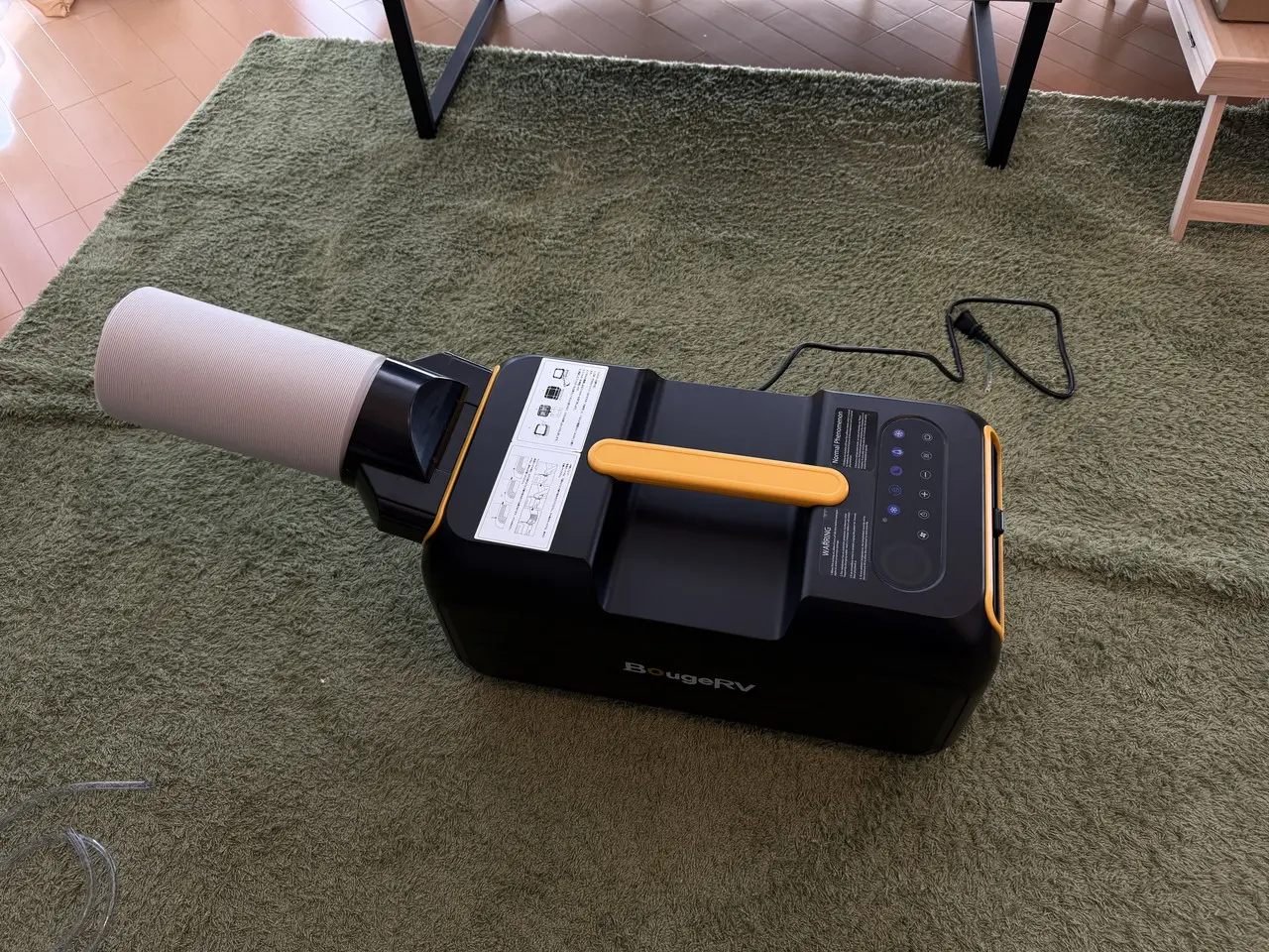 BougeRV ポータブルエアコン 3500BTU』レビュー、工事不要で利用可能