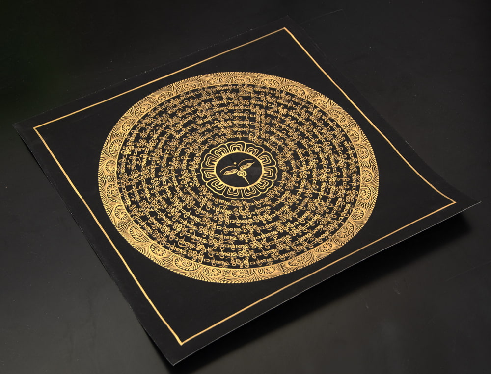 送料無料 タンカ 仏画 マンダラ チベット 〔一点物〕タンカ ブッダアイ