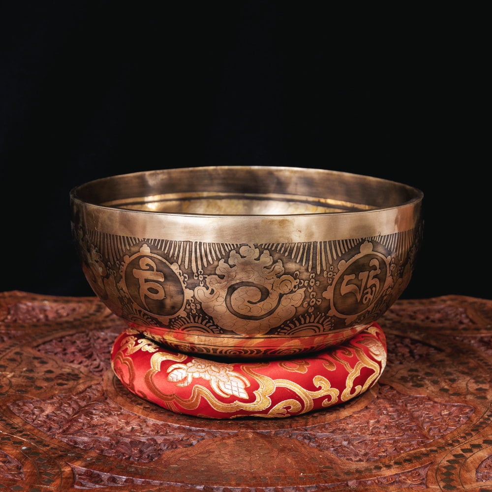 一点物】チベタンアンティックシンギングボウル【音階：E】約1635g