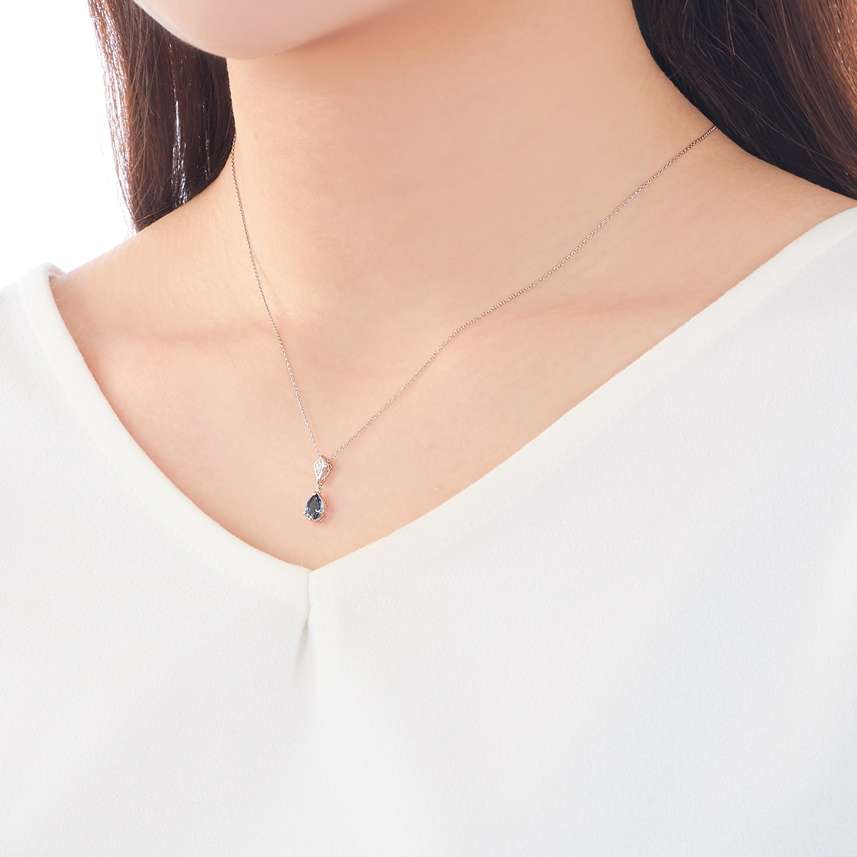 プラチナロンドンブルートパーズネックレス(RPN314-002)|TSUTSUMI