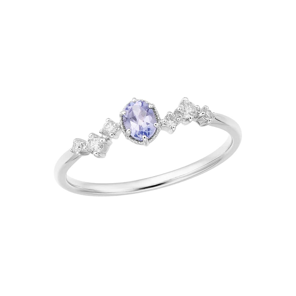 K10ホワイトゴールドタンザナイトリング(RFR176-002)|TSUTSUMI