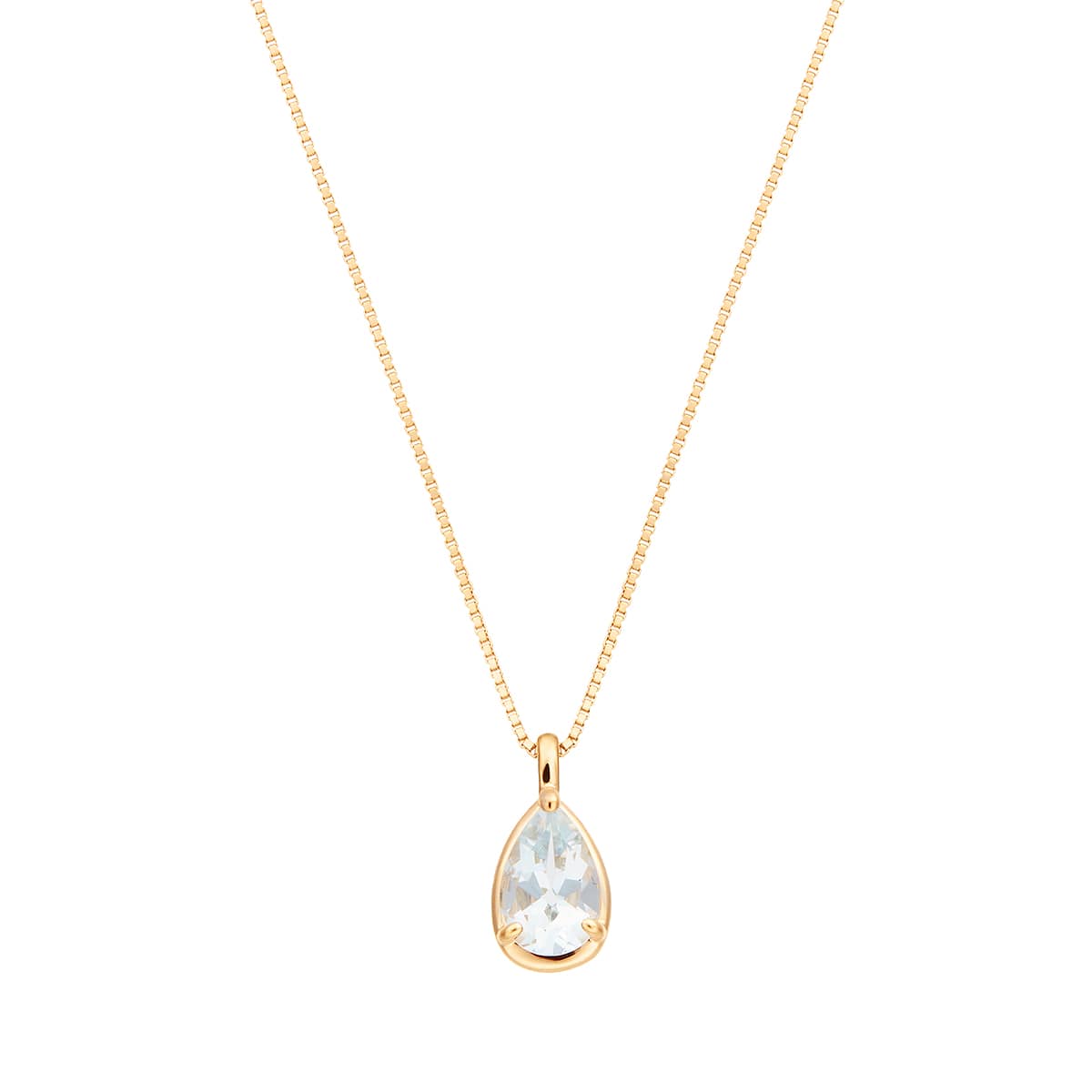 K18イエローゴールドアクアマリンネックレス(RPN460-002)|TSUTSUMI