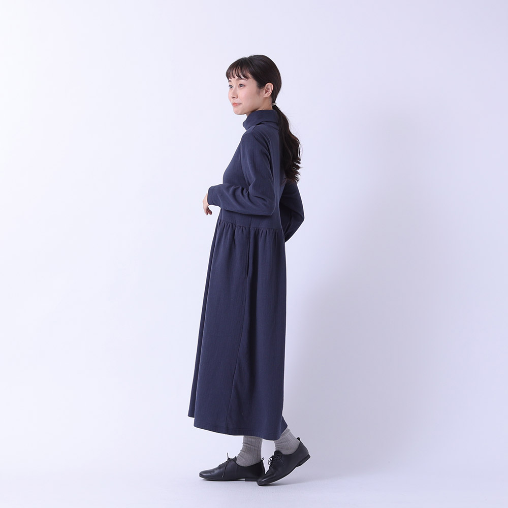 つちふわ】カットソータートルネックワンピース【0699TO-73344】