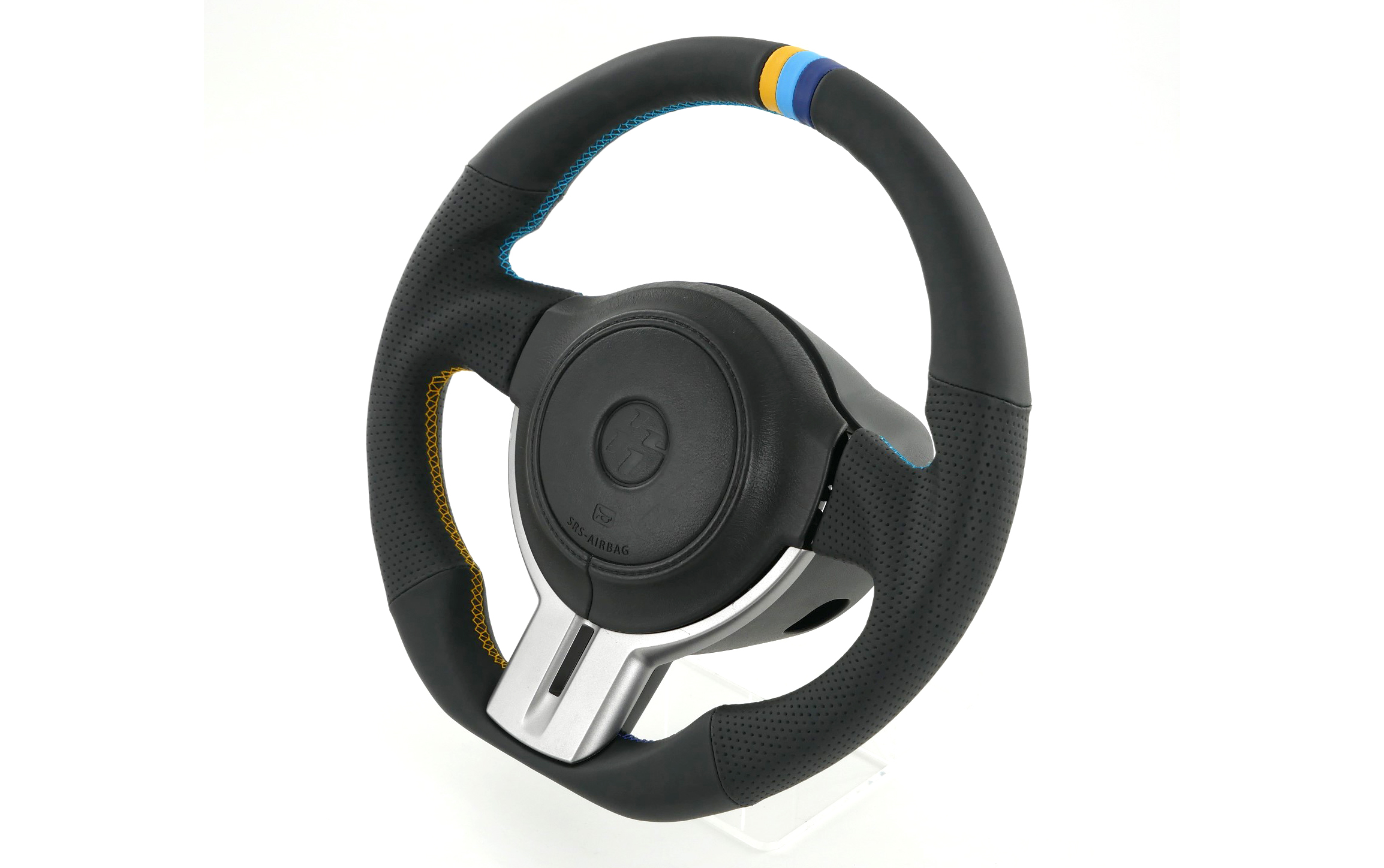 ZN6/ZC6前期】GReddy ステアリングオールレザー 3色ステッチ センター