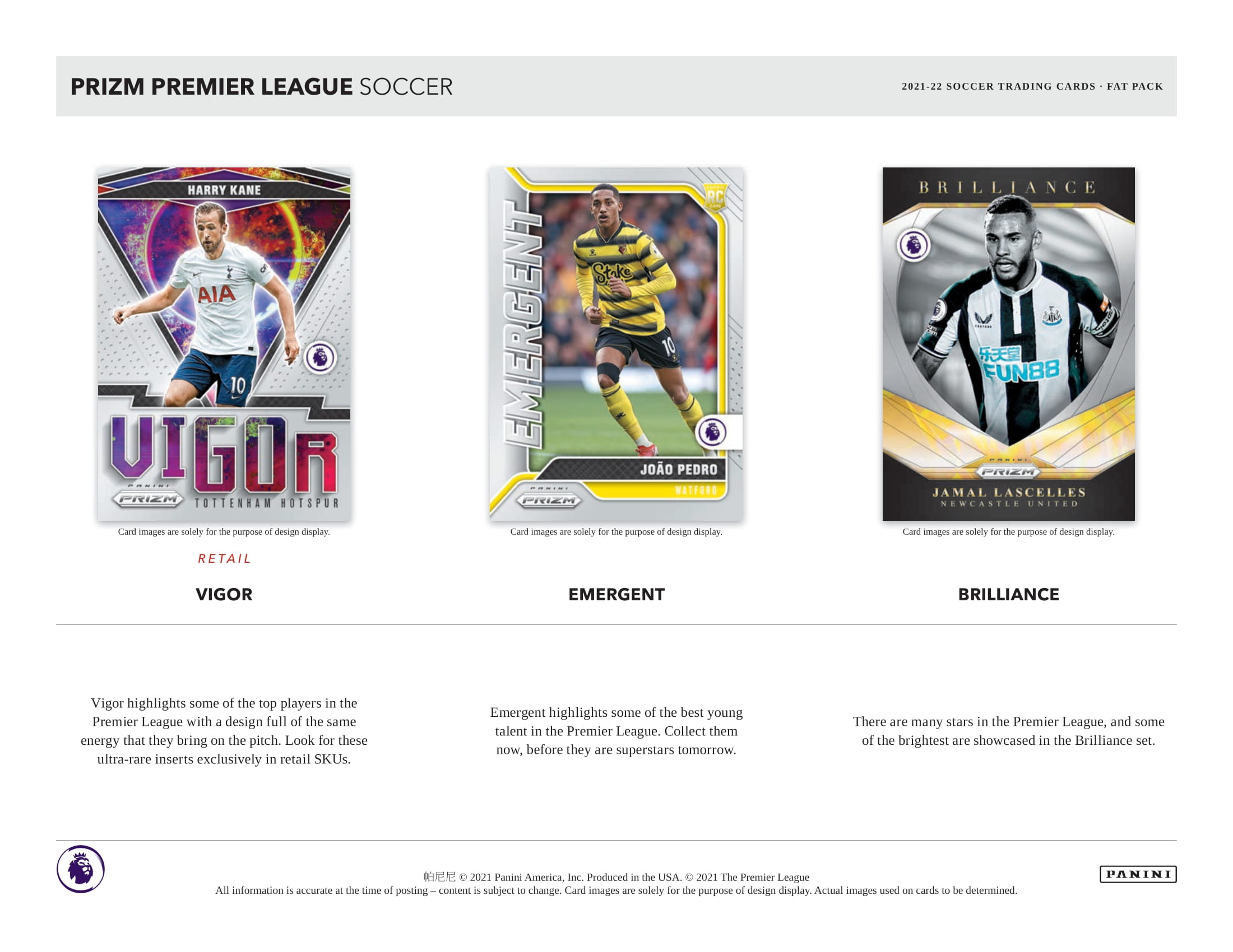 ⚽ 2021-22 PANINI PRIZM PREMIER LEAGUE SOCCER FAT PACK【製品情報