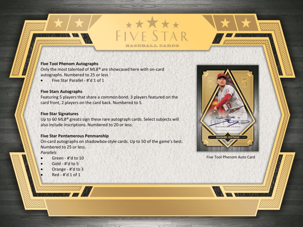 ⚾ 2022 TOPPS FIVE STAR BASEBALL HOBBY【製品情報】 | Trading Card