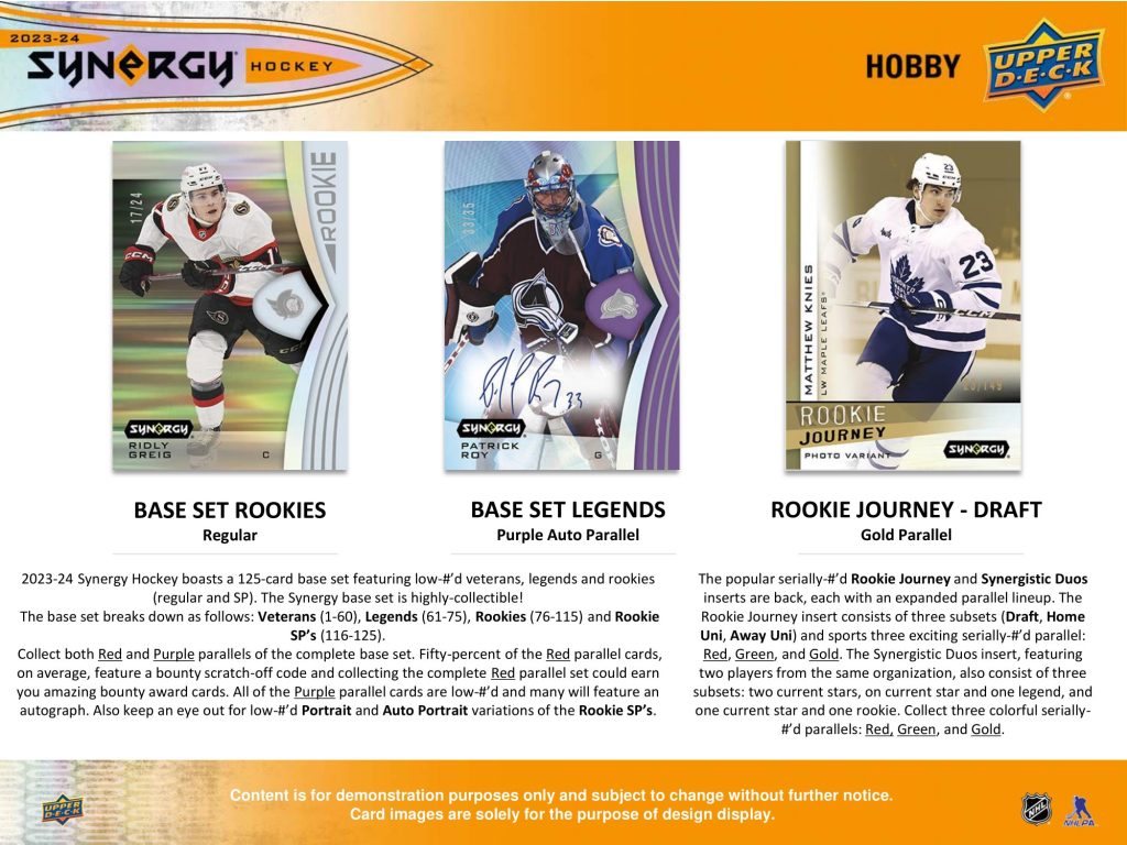 NHL 2023-24 UPPER DECK SYNERGY HOCKEY【製品情報】 | Trading Card