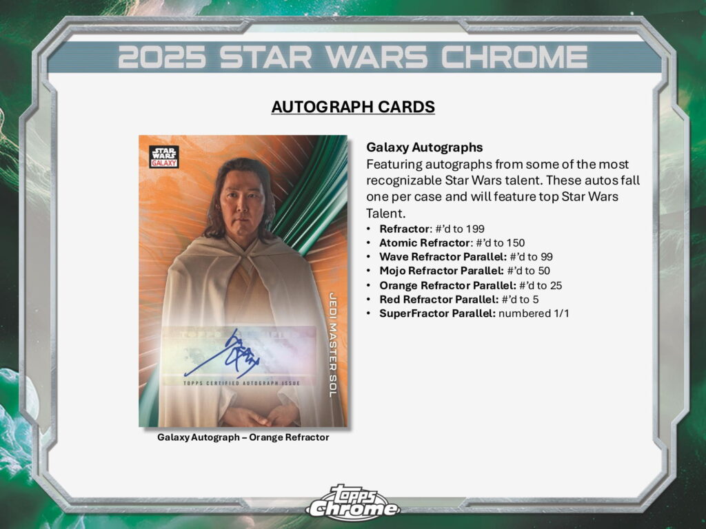 製品情報】2025 TOPPS STAR WARS CHROME GALAXY HOBBY