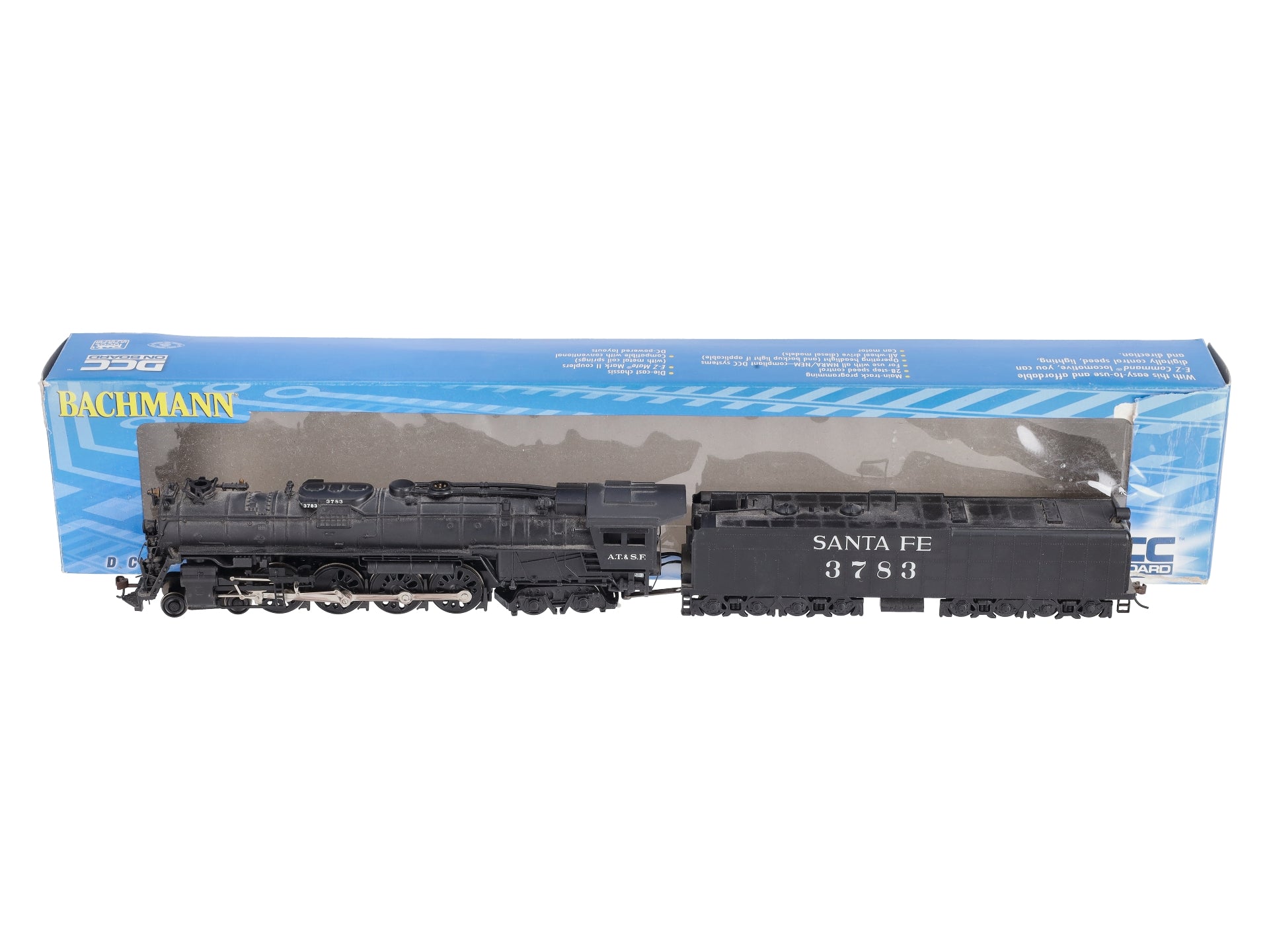 Bachmann 50803 HO Santa Fe 4-8-4 Northern Steam Locomotive #3783 w