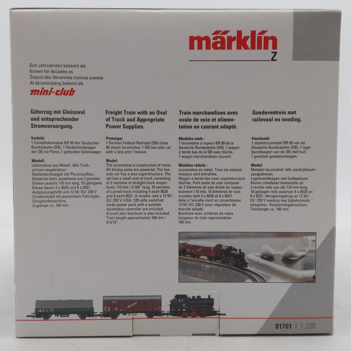 Marklin 81701 Z Gauge Steam Freight Train Set – Trainz