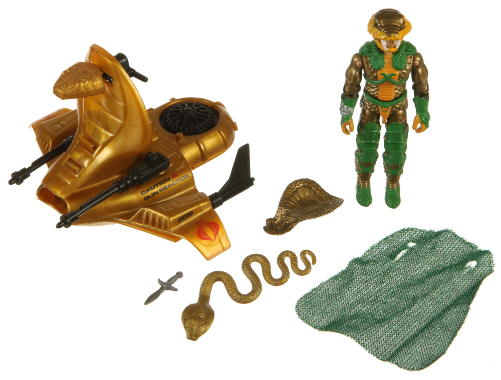 Vehicle and Driver Sets Serpentor, Cobra Emperor with Air Chariot