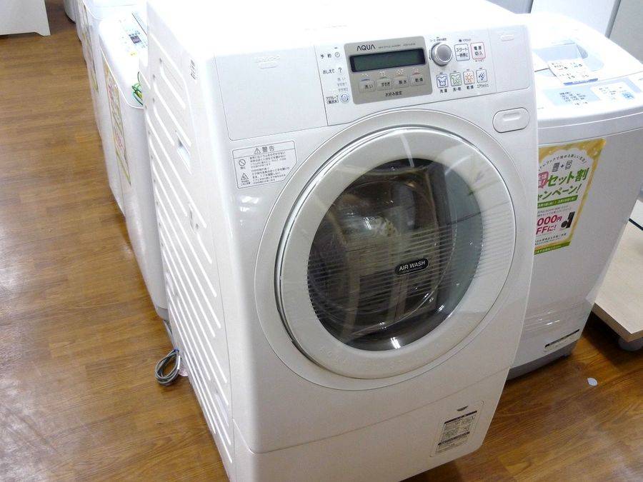 花粉の季節にぴったり！AQUAのドラム式洗濯乾燥機(AQW-DJ6100)買取入荷