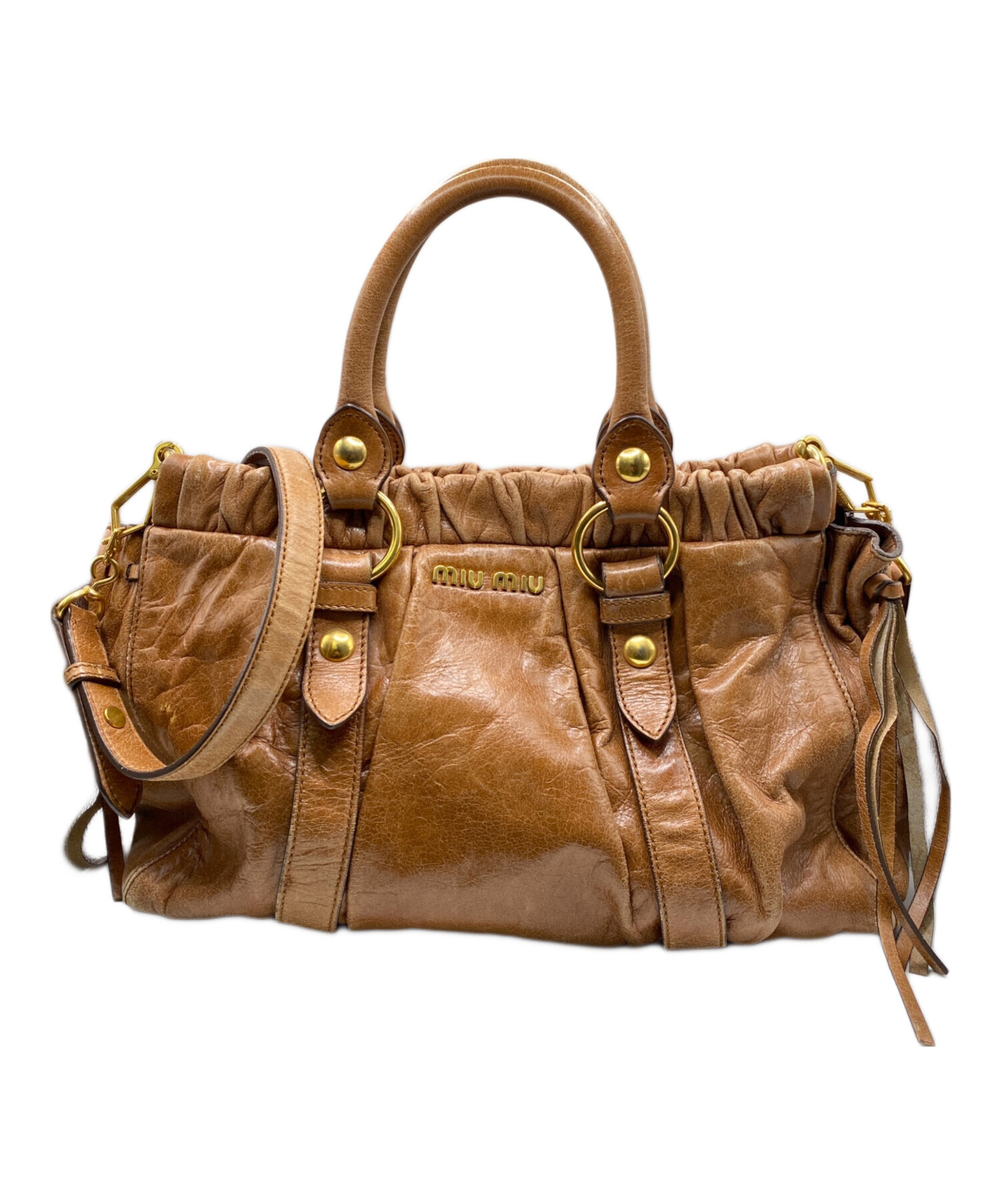 中古・古着通販】MIU MIU (ミュウミュウ) VITELLO LUX 2WAYバッグ